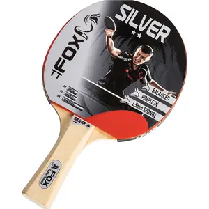 2 STAR Table Tennis Bat - 1.5mm Sponge 5mm Blade Flared Handle Racket Ping Pong