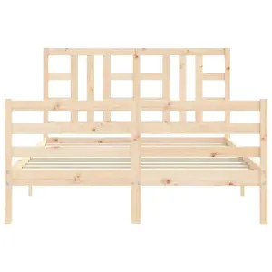 Berkfield Bed Frame with Headboard 160x200 cm Solid Wood