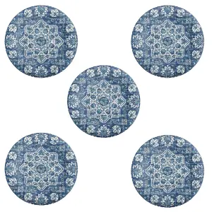 Purely Home Atlantic Blue Melamine  Side Plates - Set of 5