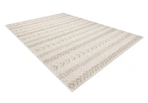 Carpet JERSEY 19243 beige - Chevron, structural, loop BOHO  240x330 cm