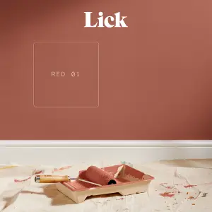 Lick Red 01 Matt Emulsion paint, 2.5L