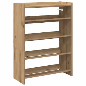 Berkfield Shoe Rack Artisan Oak 80x25x61.5 cm Engineered Wood