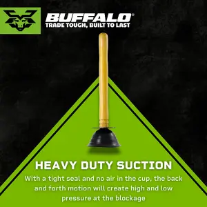 Buffalo Large Rubber Cup Bath & Shower Plunger