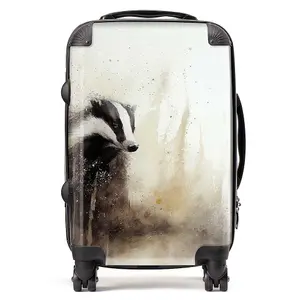 Badger Watercolour Suitcase - Cabin