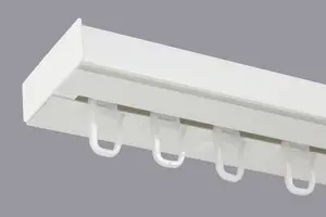 Single Curtain Ceiling Rail Track PCV 120 cm (L) CLIPS