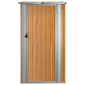 Berkfield Garden Shed Brown 118.5x97x209.5 cm Galvanised Steel