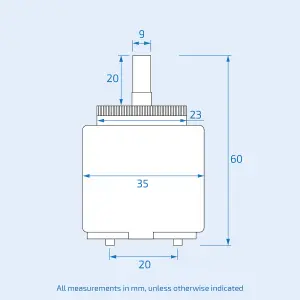 Nes Home Basin Mono Tap Ceramic Disk Replacement Cartridge 35mm