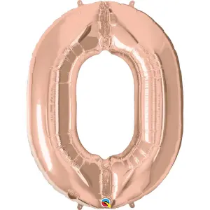 Qualatex 34 Inch Metallic Number Balloons Rose Gold (5)