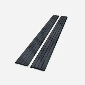 Acupanel Black Exterior Composite Wood-Effect Slat Wall Panels 2 x 300cm x 19.2cm