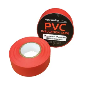 Home smart 10 x Red Electrical PVC Insulation Tape 19mm x 20 Metres, Flame Retardant