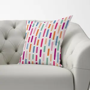 Vertical Abstract Brush Pattern Cushions 60cm x 60cm