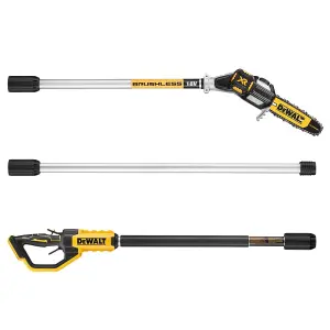 Dewalt DCMPS567N 18v XR Brushless Pole Saw Chainsaw Pruner Split Shaft + Gloves