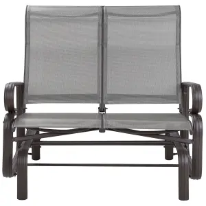 Garden Bench BORGIO Metal Grey