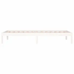 Berkfield Day Bed White 90x190 cm Single Solid Wood Pine