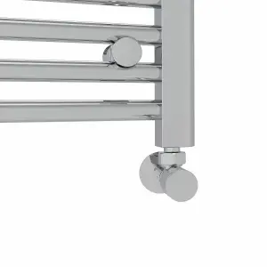 Right Radiators 1200x600 mm Curved Heated Towel Rail Radiator Bathroom Ladder Warmer Chrome