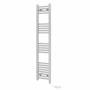 Rinse Bathrooms 800W Electric Heated Warming Towel Rail Bathroom Radiator Chrome - 1400x300mm