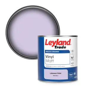 Leyland Trade Vinyl Matt Walls & Ceilings Emulsion Paint Lebanese Violet (PPG1250-3) 1L