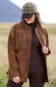 House Of Bruar Ladies Suede Overshirt