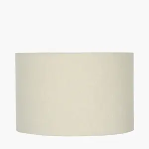 25cm Cream Self Lined Linen Drum Shade