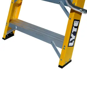 Lyte 6 Step Glass Fibre Fibreglass Wide Step Ladder with Handrails and Insulation