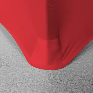 Front Flat Chair Cover for Wedding Decoration, Red - Pack of 10