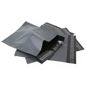 100 x 12x16" (304x406mm) Plain Grey Polythene Waterproof Self Sealing Postal Mailing Bags