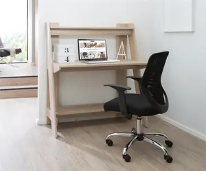 Arizona Desk with 2 Shelves Light Oak