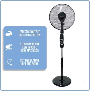 Belaco 16" Stand Fan with Remote Control