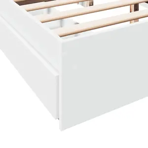 Berkfield Bed Frame with Drawers without Mattress White 160x200 cm