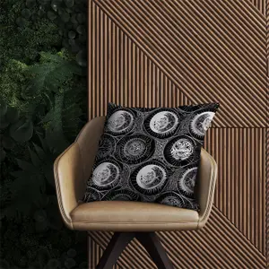 Black White Moon and Sun Outdoor Cushion 45cm x 45cm