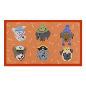 Dogs with Hats Doormat (70 x 40cm)