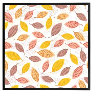 Small autumn leaves (Picutre Frame) / 20x20" / White