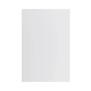 GoodHome Stevia & Garcinia Innovo handleless gloss light grey slab Standard End panel (H)934mm (W)640mm