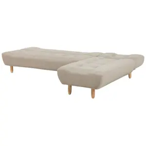 Left-Hand Corner Sofa ALSTEN Light Beige Fabric Left Hand