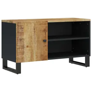 Berkfield TV Cabinet 80x33x46 cm Solid Wood Mango&Engineered Wood