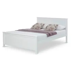 Rest Relax Malvern White Wooden Bed Frame - King 5ft