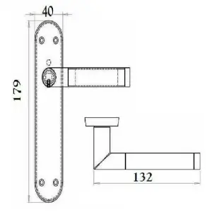 LEVER LOCK Door Handles Satin Nickel & Chrome Duo Finish Mitred INTERIOR