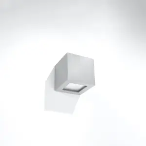 Leo Ceramic & Glass Grey 1 Light Classic Wall Light