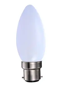 Harper Living 5 Watts B22 BC Bayonet LED Light Bulb Opal Candle Warm White Dimmable, Pack of 10