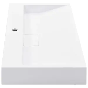 Berkfield Wash Basin 80x46x11 cm Mineral Cast/Marble Cast White