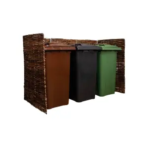 1.16m x 1.83m Triple Garden Patio Willow Wheelie Bin Screen Hideaway