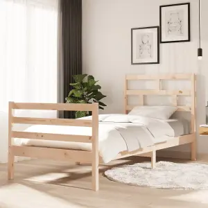 Berkfield Bed Frame Solid Wood Pine 90x200 cm