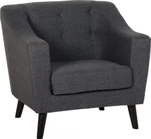 Ashley 1 Seater Sofa Chair Upholstered in Grey Fabric 2 Man Delivery