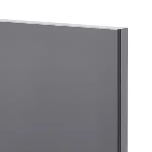 GoodHome Stevia Gloss anthracite Slab Appliance Cabinet door (W)600mm (H)626mm (T)18mm