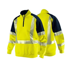 Reflective Jacket For Outdoor Construction Sites Cold-Proof Traffic Safety Clothing Yellow 3XL