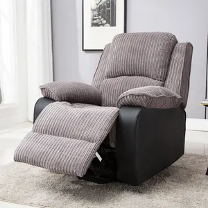 Postana Single Motor Electric Rise Recliner Jumbo Cord Fabric Armchair Electric Lift Riser Chair (Grey)