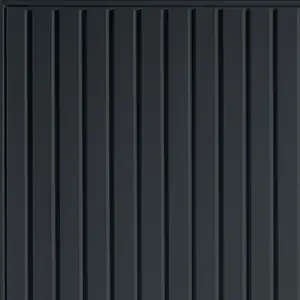 Regency Standard size Vertically ribbed Anthracite grey Up & over Unglazed Garage door, (H)2134mm (W)2286mm