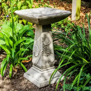 Lillypad Leaf Design Garden Birdbath