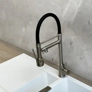 Liquida GD385BS Single Lever Multi Use Pull Out Brushed Steel Kitchen Mixer Tap