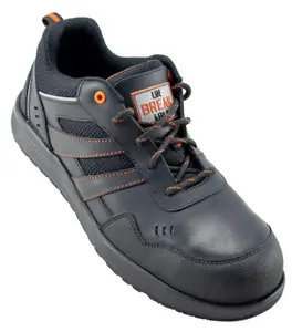 Unbreakable Stream S3 Black Leather Work Trainers with Composite Toe Cap